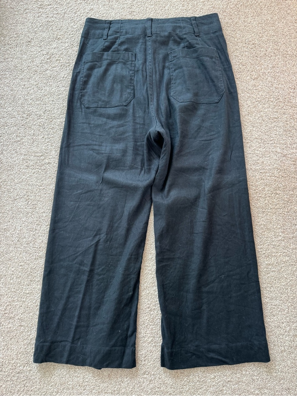 Maeve The Colette Black Wide Leg High-Rise Pants Size 10 - Picture 4 of 8